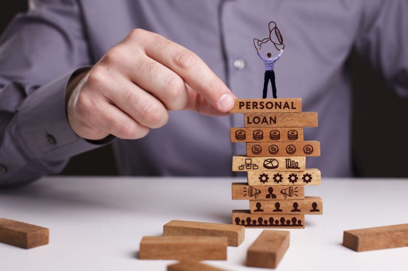 76797166 - the concept of technology, the internet and the network. businessman shows a working model of business: personal loan